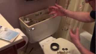 How To Fix a Leaking Toilet Tank  Toilet Tank Repair  Remove Rusted Toilet Bolts [upl. by Meneau]