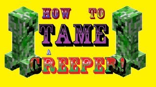 Minecraft  How to tame a creeper [upl. by Jillene]