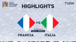 HIGHLIGHTS  Francia vs Italia  UEFA Nations League 2024  TUDN [upl. by Ardith]