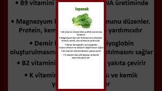 Ispanağın detaylı faydaları  Kalori lif antioksidan vitamin ve mineral içeriği [upl. by Pazia]