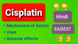 Cisplatin drug mechanism of actionuses side effects in hindi [upl. by Bonine]