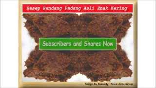 Resep Rendang Padang Asli Enak Kering [upl. by Tildie]