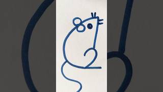 Easy rat from numbers art youtubeshorts diy draw youtube ytshorts shorts creative kids yt [upl. by Katey]