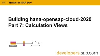 Building hanaopensapcloud2020 Part 7 Calculation Views [upl. by Aela]