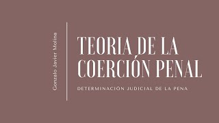 Determinación judicial de la pena [upl. by Nylhtak]