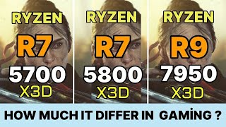 5700x3d vs r7 5800x3d VS R7 7800X3D VS R9 7950X3D VS İ9 14900K 1080P 5700X3D GAMİNG BENCHMARK [upl. by Aidyn378]