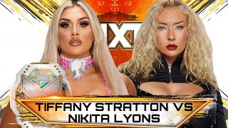 Tiffany Stratton vs Nikita Lyons  NXT WWE 2k24 [upl. by Anitsyrhc708]