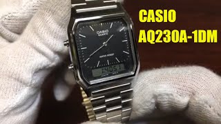 Unboxing Casio Silver Classic Digital Analog Watch AQ230A1DM [upl. by Alyel51]