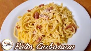 Pâtes Carbonara  Vraie Recette Italienne Facile et Rapide [upl. by Jarvey830]