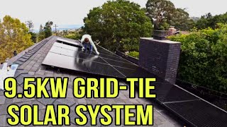 Installing 28 Solar panels 95kW array Enphase micro inverters [upl. by Nodnerb]