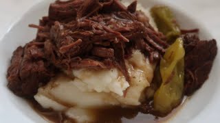 Crock Pot Mississippi Pot Roast  Cookmas Day 1 [upl. by Eneli]