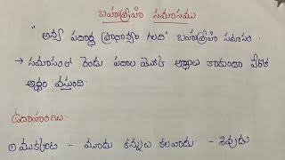 Bahuvrihi samasam  samasalu Telugu vyakaranam  Telugu grammar  Telugu subject [upl. by Nyliac437]