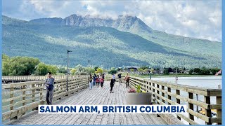 Salmon Arm Walking Tour McGuire Lake and Wharf 🇨🇦 [upl. by Nwahsid]