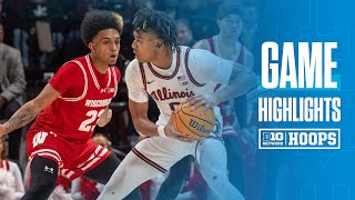 Wisconsin at Illinois  Highlights  2024 B1G Mens Basketball Tournament Championship Mar 17 2024 [upl. by Lennahc]