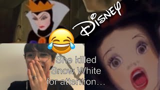 PART 1  Reacting to DISNEY PARODIES Snow White Parody by Jordybuzz [upl. by Eerej]