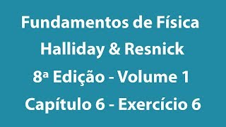 Fundamentos de Física  Halliday e Resnick  8ª Edição  Volume 1  Capítulo 6  Exercício 6 [upl. by Aicile]