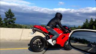 Ducati 848 Quick Fly By with AampR Race Baffles [upl. by Eessac40]