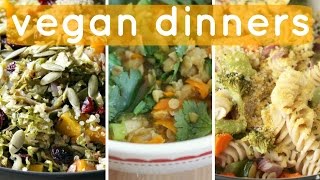 3 Easy Vegan Dinner Recipes  Healthy amp Cheap [upl. by Kosaka]