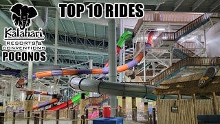 Top 10 Rides at Kalahari Poconos [upl. by Tabb243]