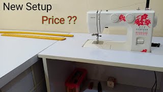 New sewing machine table  how to fix automatic sewing machine Table setting  Usha janome allure [upl. by Nodnarb8]