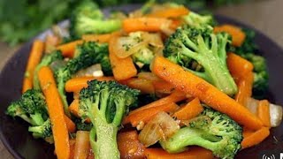 recette rapide pour une poêle brocoli et carottes recette simple et rapide [upl. by Dre]