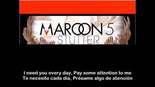 Maroon 5 Stutter Subtitulada Español Ingles [upl. by Wright]