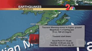 78 Earthquake Hits Alaska  Tsunami Alert in Effect  07212020 [upl. by Mell]