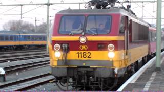 NMBS HLE 1182 ter gelegenheid laatste dag Beneluxexpress te Roosendaal 08122012 [upl. by Iila]