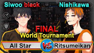 Siwoo vs Nishikawa FINAL World Tournament All Star vs Ritsumeikan The Spike Volleyball 3x3 [upl. by Nanaj440]