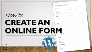 How to Create an Online Application Form in WordPress  WPForms Tutorial [upl. by Aoket]