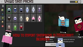 How to import skinpacks in Minecraft Bedrock  with iobit unlocker WORK IN 2024 [upl. by Chaddie336]