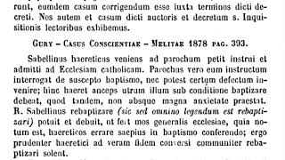 Ex S Congr SRUI Decisio De Receptione Haereticorum Conversorum 20 Nov 1878 ProLateranus [upl. by Akim649]