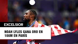 Noah Lyles se convierte en el hombre más rápido del mundo en París [upl. by Kenison]