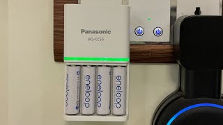 Panasonic Eneloop Charger BQCC55  NiMH Batteries [upl. by Ycnej]