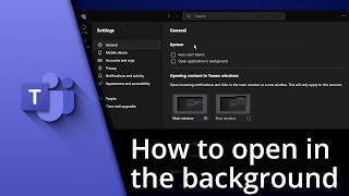 How to open Teams in background ✅ Tutorial [upl. by Katlaps]