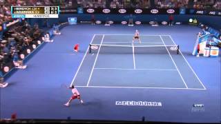 wawrinka vs Berdych aus open 2014 [upl. by Elleinnod]