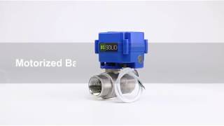 USSOLID Motorized Ball Valve 2 Wire Auto Return [upl. by Peria306]