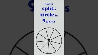 How to Split a Circle in 9 Equal Parts With Protractor  Easy Geometry Tutorial [upl. by Horter]