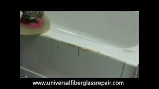 How To Repair Fiberglass Tubswmv [upl. by Weil]