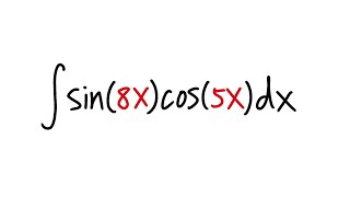 Integral of sin8xcos5x calculus 2 tutorial [upl. by Ainitsirk385]