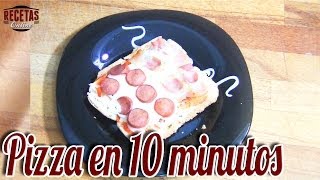 Pizza en 10 minutos  Recetas de cocina [upl. by Nisen]