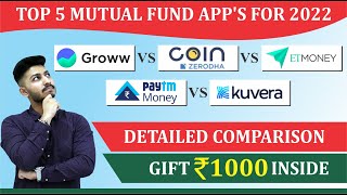 Best Mutual Fund Apps For 2022  Detailed Comparison [upl. by Lunneta61]