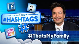 Hashtags ThatsMyFamily  The Tonight Show Starring Jimmy Fallon [upl. by Hoisch]