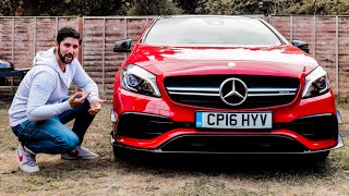 MERCEDES A45 AMG  Interior Exterior Detailed Overview  Exhaust Revs [upl. by Aneladgam168]