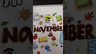 How to doodle November for journalingdiary decoration 🌸journaling shorts ArtisticAkanksha [upl. by Veno]