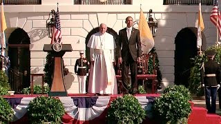 The President Welcomes the Pope to the White House [upl. by Jenifer]