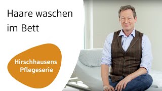 Zu pflegende Angehörige So waschen Sie im Bett die Haare  Hirschhausens Pflegeserie [upl. by Ibok]