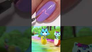 I LOVE this Gabby Cat nail art 🌈  GABBYS DOLLHOUSE [upl. by Ena]