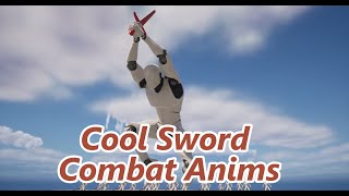 Cool Sword Combat Animations Preview [upl. by Opaline802]