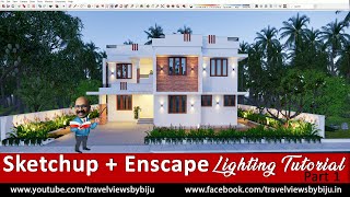 Sketchup and Enscape Lighting Tutorial [upl. by Ledoux]